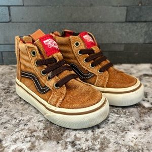 Vans Brown Zip Up High Top Shoes
